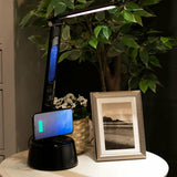 LED desk lamp with wireless charger, Bluetooth Speaker.