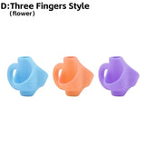 1/3/6Pcs Writing Corrector Children Writing Pencil Pen Holder 3/2 Finger Silicone Finger Posture Correction Tool for Kids Gifts