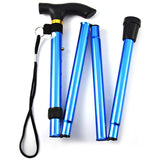 4-Section Folding Ultralight Adjustable Walking Sticks Telescopic Trekking Hiking Poles Walking Canes with Rubber Tips