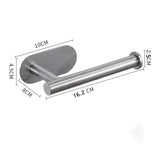 Stainless Steel Paper Towel Holder Adhesive Toilet Roll Paper Holder No Hole Punch Kitchen Bathroom Toilet Lengthen Storage Rack