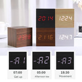 Wooden Digital Alarm Clock 