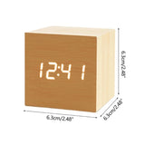 Wooden Digital Alarm Clock 