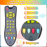 Music Mobile Phone TV Remote Control Baby, Early Educational Toys Electric Numbers 