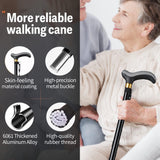 Walking Cane Women and Men, 10 Levels Adjustable Height, Lightweight Sturdy Canes for Seniors T Rubber Handles, No Tipping