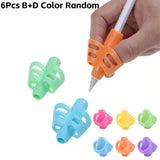 1/3/6Pcs Writing Corrector Children Writing Pencil Pen Holder 3/2 Finger Silicone Finger Posture Correction Tool for Kids Gifts