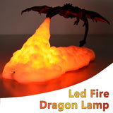 Enhance Your Room: 3D Printed LED Fire Dragon & Ice Dragon Lamp. Rechargeable Night Light Perfect for Holidays, Birthdays, and Home Décor Gifts