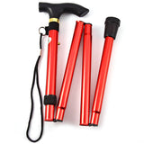 4-Section Folding Ultralight Adjustable Walking Sticks Telescopic Trekking Hiking Poles Walking Canes with Rubber Tips