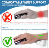 Experience Comfort with our Cloud Wrist Rest Cushion: Ergonomic Memory Foam for Mouse, Provides Relief from Wrist Pain.