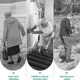 Walking Cane Women and Men, 10 Levels Adjustable Height, Lightweight Sturdy Canes for Seniors T Rubber Handles, No Tipping