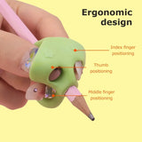 1/3/6Pcs Writing Corrector Children Writing Pencil Pen Holder 3/2 Finger Silicone Finger Posture Correction Tool for Kids Gifts