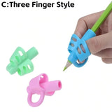 1/3/6Pcs Writing Corrector Children Writing Pencil Pen Holder 3/2 Finger Silicone Finger Posture Correction Tool for Kids Gifts