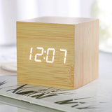 Wooden Digital Alarm Clock 