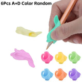 1/3/6Pcs Writing Corrector Children Writing Pencil Pen Holder 3/2 Finger Silicone Finger Posture Correction Tool for Kids Gifts