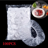 100/50/20Pcs Disposable Food Cover Food Grade Fruit Vegetable Storage Bag Elastic Plastic Bag Bowl Cup Kitchen Fresh Keeping Bag