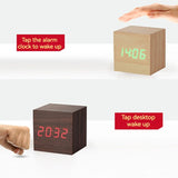 Wooden Digital Alarm Clock 