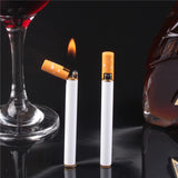 Mini Grinding Wheel Torch Lighter Butane Gas Metal Creative Compact Cigarette Shaped Lighter Free Fire Pocket Lighter Outdoor