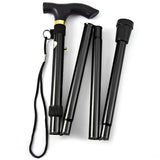 4-Section Folding Ultralight Adjustable Walking Sticks Telescopic Trekking Hiking Poles Walking Canes with Rubber Tips