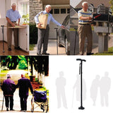 Magic Cane Folding LED Light Safety Walking Stick 4 Head Pivoting Trusty Base for Old Man T Handlebar Trekking Poles Cane